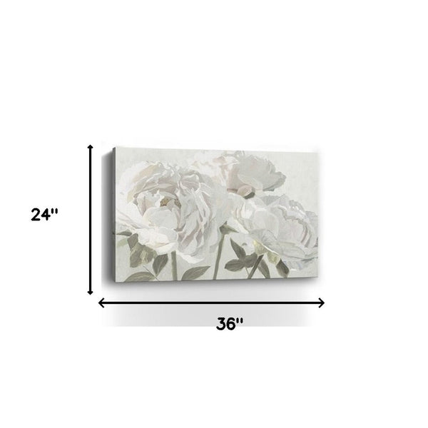HomeRoots Neutral Flowers In Bloom Canvas Print - Elegant Unframed Wall Art for Modern Home Décor 24"x36" 399049