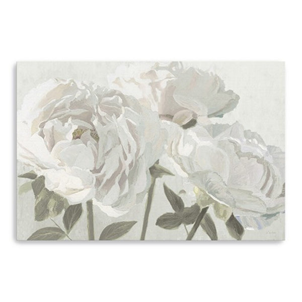 HomeRoots Neutral Flowers In Bloom Canvas Print - Elegant Unframed Wall Art for Modern Home Décor 32"x48" 399050