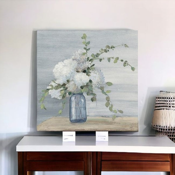 HomeRoots Sweet Serene Flower Bouquet Canvas Art - Gallery-Wrapped Wall Décor for Modern & Classic Spaces 20"x20" 399051