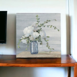 HomeRoots Sweet Serene Flower Bouquet Canvas Art - Gallery-Wrapped Wall Décor for Modern & Classic Spaces 20"x20" 399051