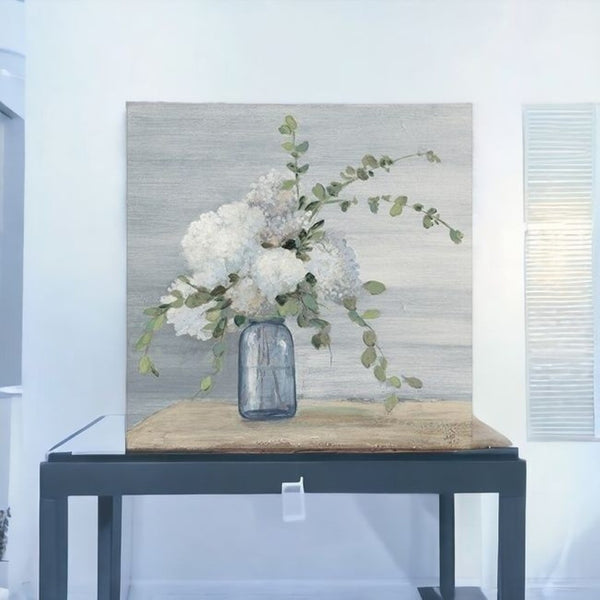 HomeRoots Sweet Serene Flower Bouquet Canvas Art - Gallery-Wrapped Wall Décor for Modern & Classic Spaces 30"x30" 399052