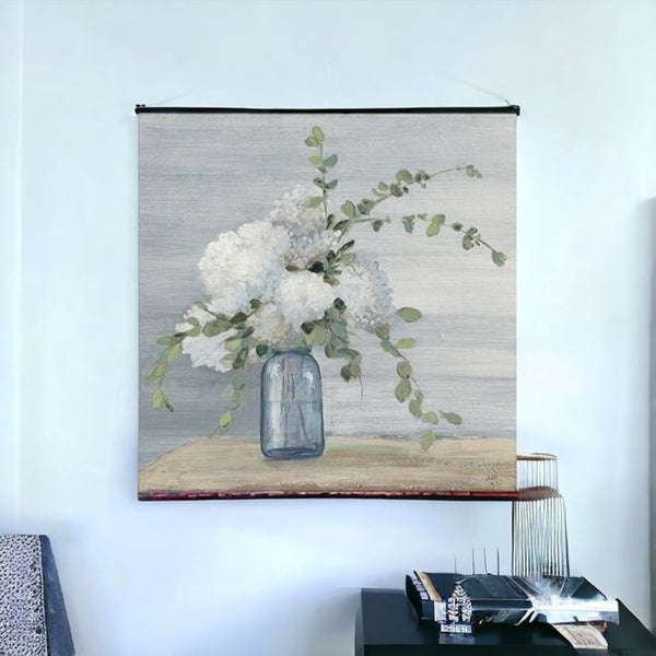 HomeRoots Sweet Serene Flower Bouquet Canvas Art - Gallery-Wrapped Wall Décor for Modern & Classic Spaces 30"x30" 399052