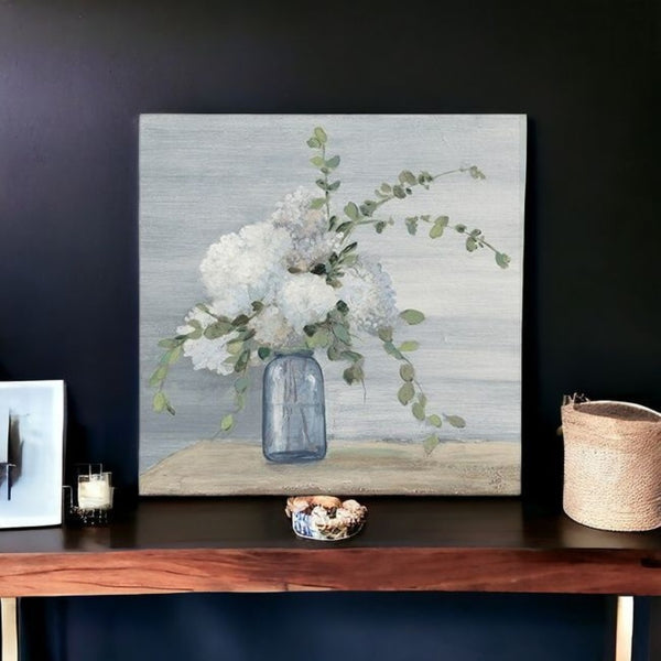 HomeRoots Sweet Serene Flower Bouquet Canvas Art - Gallery-Wrapped Wall Décor for Modern & Classic Spaces 30"x30" 399052