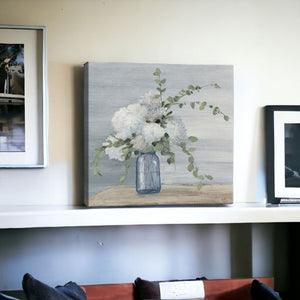 HomeRoots Sweet Serene Flower Bouquet Canvas Art - Gallery-Wrapped Wall Décor for Modern & Classic Spaces 30"x30" 399052
