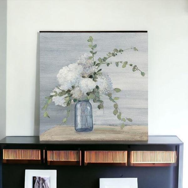 HomeRoots Sweet Serene Flower Bouquet Canvas Art - Gallery-Wrapped Wall Décor for Modern & Classic Spaces 30"x30" 399052