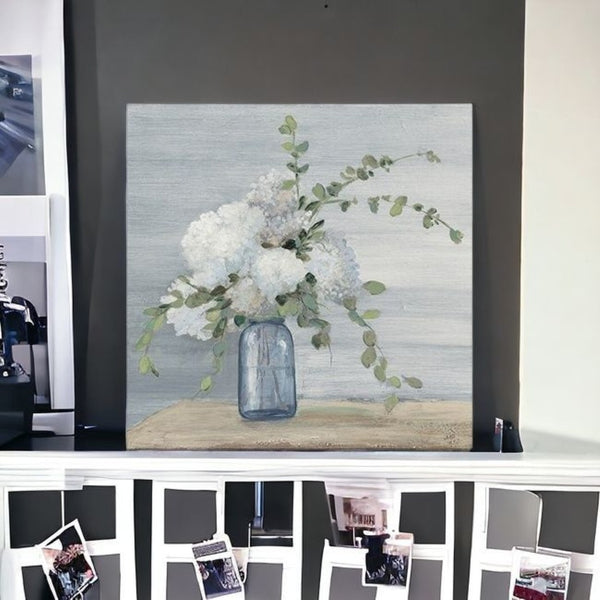 HomeRoots Sweet Serene Flower Bouquet Canvas Art - Gallery-Wrapped Wall Décor for Modern & Classic Spaces 40"x40" 399053
