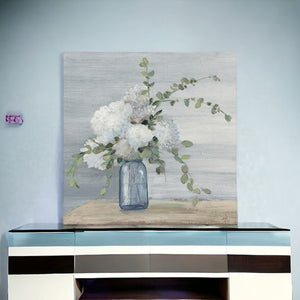 HomeRoots Sweet Serene Flower Bouquet Canvas Art - Gallery-Wrapped Wall Décor for Modern & Classic Spaces 40"x40" 399053
