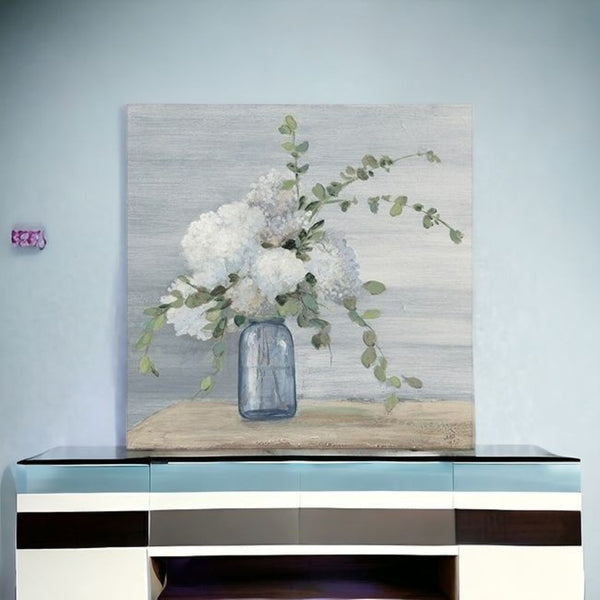 HomeRoots Sweet Serene Flower Bouquet Canvas Art - Gallery-Wrapped Wall Décor for Modern & Classic Spaces 40"x40" 399053