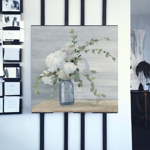 HomeRoots Sweet Serene Flower Bouquet Canvas Art - Gallery-Wrapped Wall Décor for Modern & Classic Spaces 40"x40" 399053