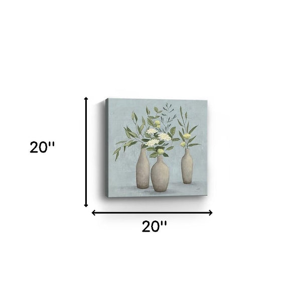 Homeroots Bohemian Flowers In Ceramic Vases Unframed Print Wall Art  Polyester 399066