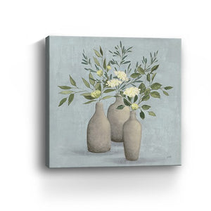 Homeroots Pretty Bohemian Flowers In Ceramic Vases Unframed Print Wall Art  Polyester 399070