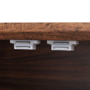 English Elm K&K 71" Farmhouse Pantry Cabinet with Embossed Texture, 2 Drawers, 8 Door Racks, Adjustable Shelves, Anti-Tip Stability Brown N707P254905Z