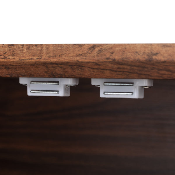 English Elm K&K 71" Farmhouse Pantry Cabinet with Embossed Texture, 2 Drawers, 8 Door Racks, Adjustable Shelves, Anti-Tip Stability Brown N707P254905Z