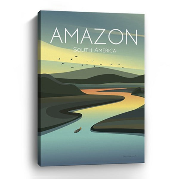 HomeRoots 24" South American Amazon Canvas Wall Art - Vibrant, Museum-Quality Print for Stunning Home Decor 16"x24" 399112