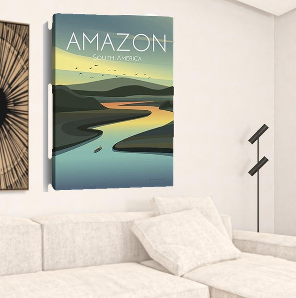 HomeRoots 24" South American Amazon Canvas Wall Art - Vibrant, Museum-Quality Print for Stunning Home Decor 32"x48" 399114