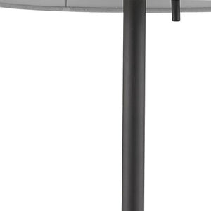 HomeRoots 27" Contemporary Black Metal Table Lamp with White Cone Shade for Stylish Ambient Lighting 399123