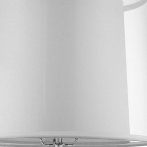 HomeRoots 31" Silver Metal Table Lamp with Elegant White Shade - Perfect for Modern Decor & Ambient Lighting 399130