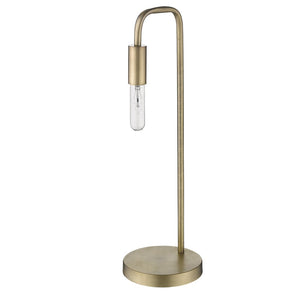 HomeRoots 26" Brass Metal Table Lamp - Mid-Century Modern Style with 3-Way Switch for Adjustable Lighting Ambiance 399144