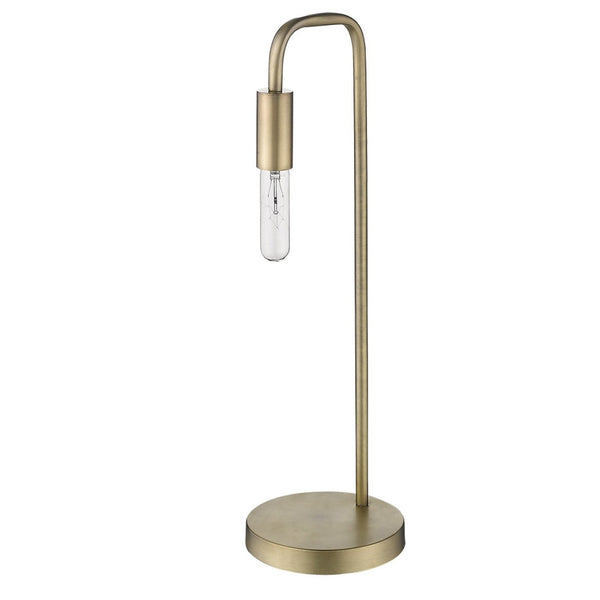 HomeRoots 26" Brass Metal Table Lamp - Mid-Century Modern Style with 3-Way Switch for Adjustable Lighting Ambiance 399144