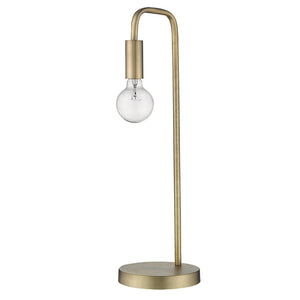 HomeRoots 26" Brass Metal Table Lamp - Mid-Century Modern Style with 3-Way Switch for Adjustable Lighting Ambiance 399144