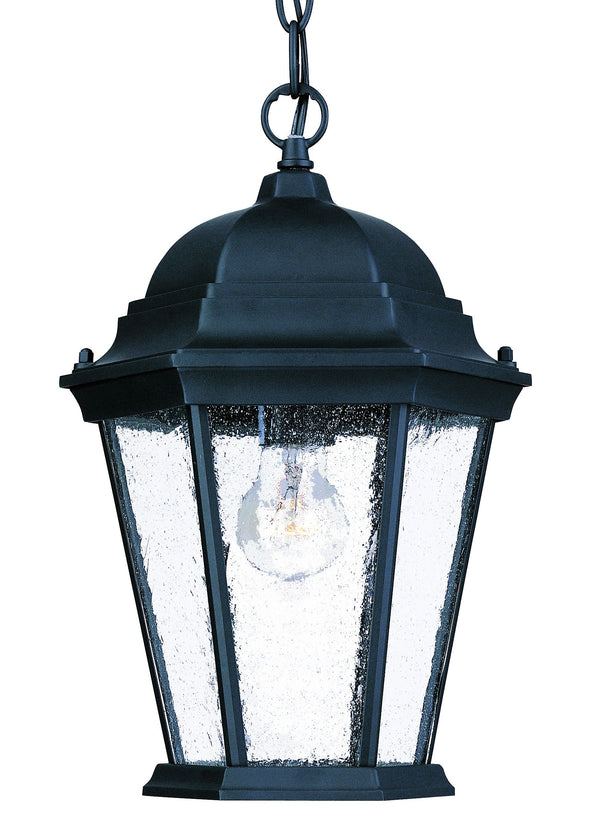 Homeroots Matte Black Domed Lantern Hanging Light   399190