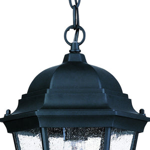 Homeroots Matte Black Domed Lantern Hanging Light   399190