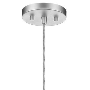 Homeroots Acrylic And Steel Shade Hanging Globe Light   399196