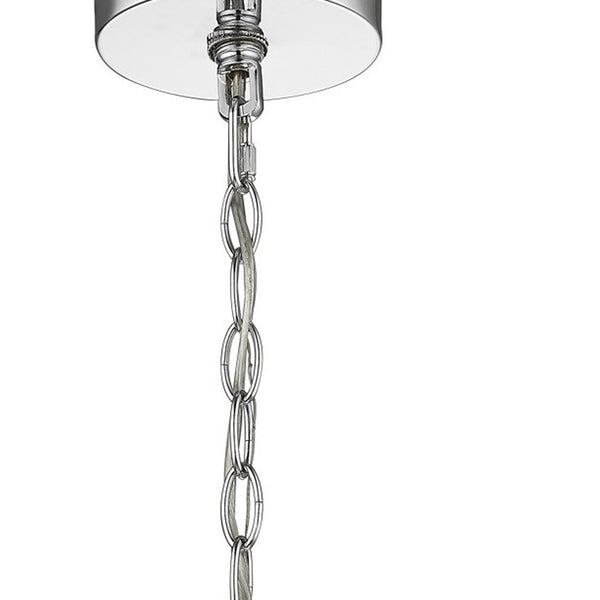 Homeroots Selene 6-light Polished Chrome Pendant With Overlapping Frosted White Glass Discs Shade   399199