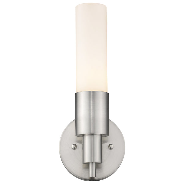 Homeroots Silver Narrow Wall Light With Frosted Glass Shade   399210