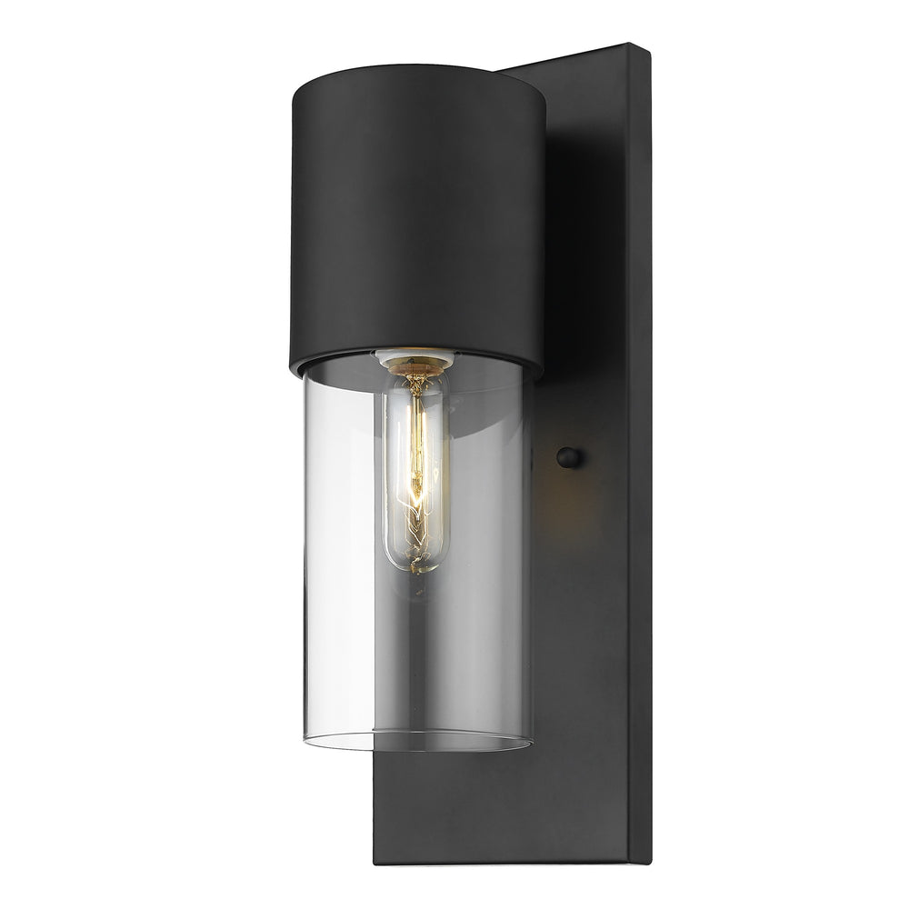 Homeroots Contemporary Matte Black And Glass Wall Light   399211