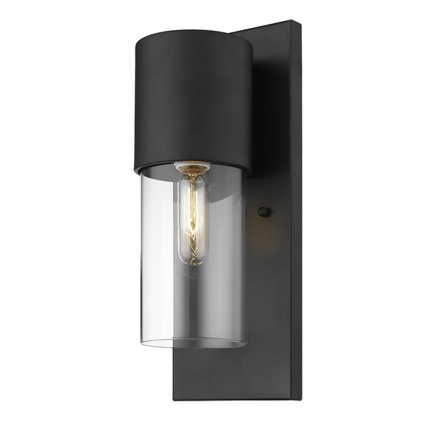 Homeroots Contemporary Matte Black And Glass Wall Light   399211
