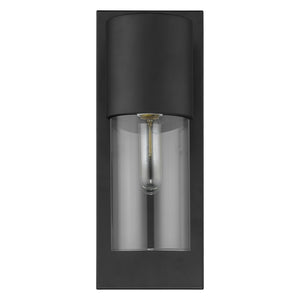 Homeroots Contemporary Matte Black And Glass Wall Light   399211