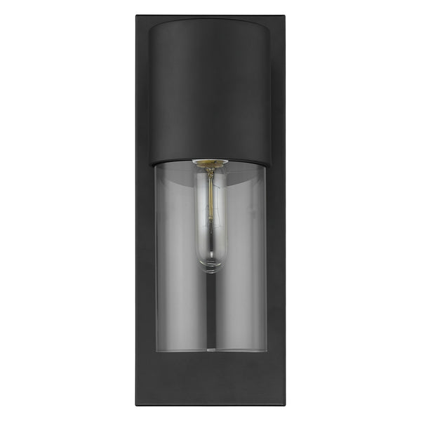 Homeroots Contemporary Matte Black And Glass Wall Light   399211
