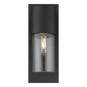 Homeroots Contemporary Matte Black And Glass Wall Light   399211