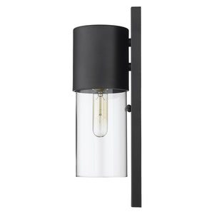 Homeroots Contemporary Matte Black And Glass Wall Light   399211