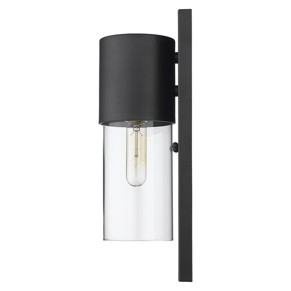 Homeroots Contemporary Matte Black And Glass Wall Light   399211