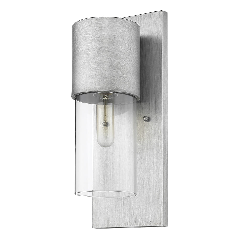 Homeroots Contemporary Brushed Silver And Glass Wall Light   399212
