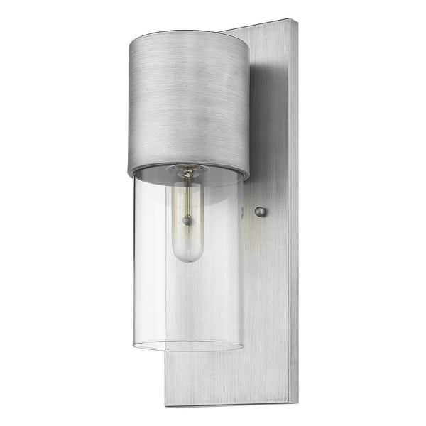 Homeroots Contemporary Brushed Silver And Glass Wall Light   399212