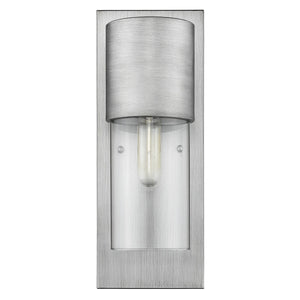 Homeroots Contemporary Brushed Silver And Glass Wall Light   399212