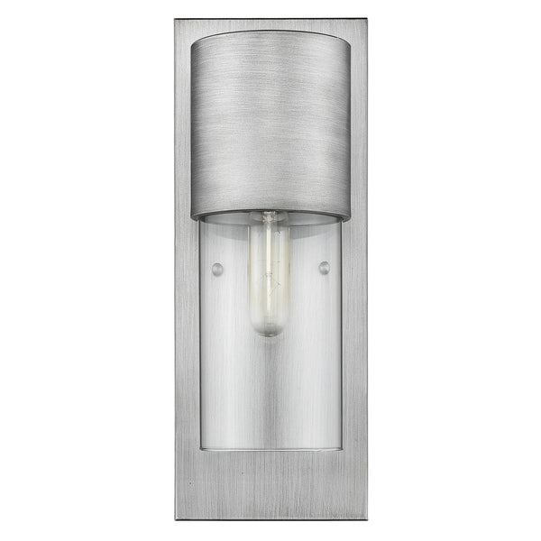 Homeroots Contemporary Brushed Silver And Glass Wall Light   399212