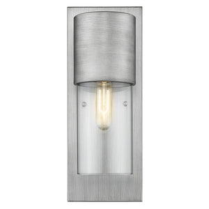 Homeroots Contemporary Brushed Silver And Glass Wall Light   399212