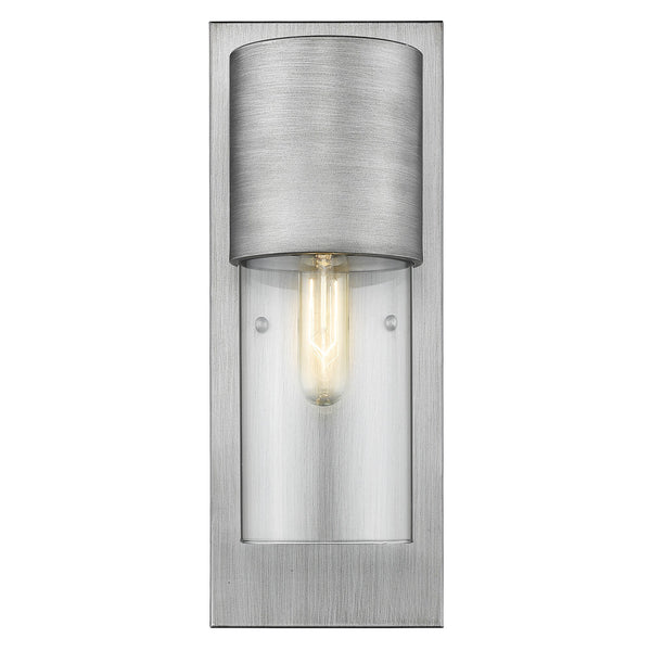 Homeroots Contemporary Brushed Silver And Glass Wall Light   399212