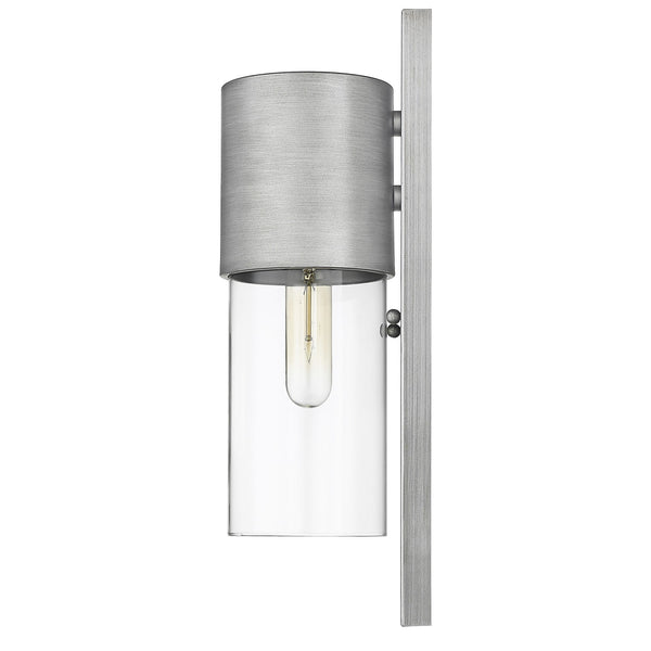 Homeroots Contemporary Brushed Silver And Glass Wall Light   399212