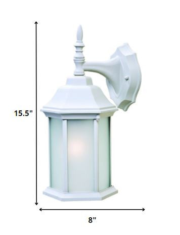 Homeroots Xl White Frosted Glass Swing Arm Wall Light   399220