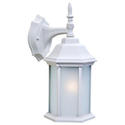 Homeroots White Frosted Glass Swing Arm Wall Light – Stylish Outdoor Fixture With Unique Design & Elegance   399222