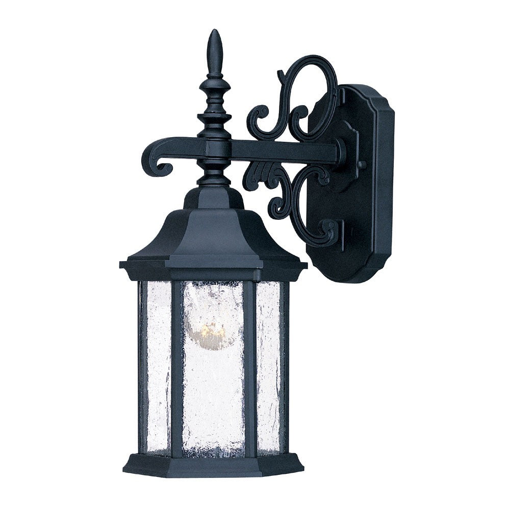 Homeroots Narrow Matte Black Domed Hanging Lantern Wall Light   399224