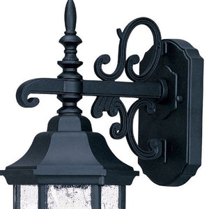 Homeroots Narrow Matte Black Domed Hanging Lantern Wall Light   399224