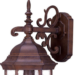 Homeroots Narrow Brown Domed Hanging Lantern Wall Light   399225