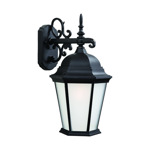 Homeroots Matte Black Domed Hanging Lantern Wall Light   399226