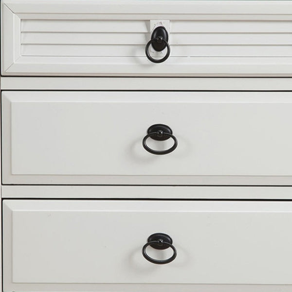 HomeRoots 28" White Wood Three Drawer Nightstand - Coastal Charm, Easy Storage & No Assembly Required! 399249